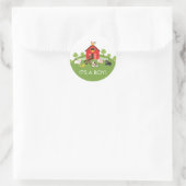 Barnyard Farm Animals Het is een Boy Favor Sticker (Tas)