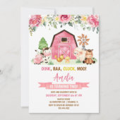 Barnyard Farm Animals Ranch tweede verjaardag Kaart (Voorkant)