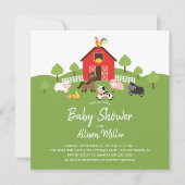 Barnyard Farm Animaux Baby shower Invitation (Devant)