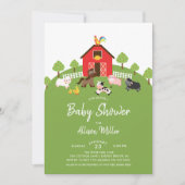 Barnyard Farm Animaux Baby shower Invitation (Devant)