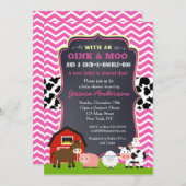 Barnyard Farm Baby Shower Invitations (Devant / Derrière)