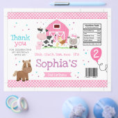 Barnyard Girl Birthday Party Chip Bag Wrapper Flyer (Enkel)