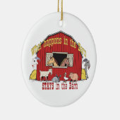 Barnyard Goat Keramisch Ornament (Rechts)