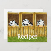 Barnyard Grapevine Recipe Card Briefkaart (Voorkant / Achterkant)
