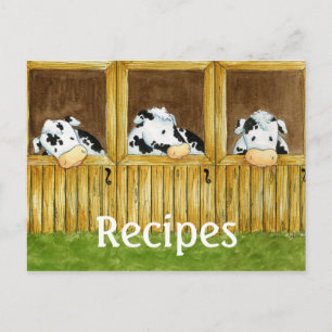 Barnyard Grapevine Recipe Card Briefkaart