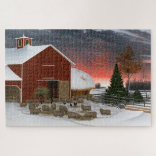 Barnyard in Winter Legpuzzel