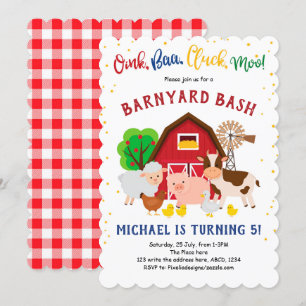 Barnyard, kinderboerderij, boerderijdieren, verjaa kaart