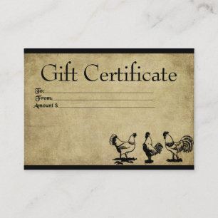 Barnyard Kippen- Kaarten van het Prim Cadeaucertif Kortingskaartje
