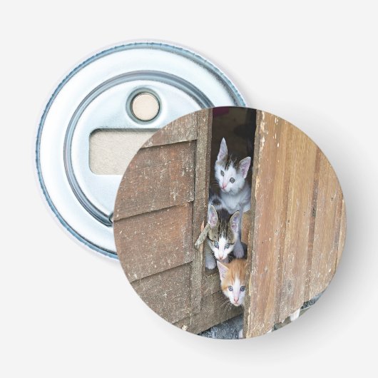 Barnyard Kittens Button Flesopener (Voorkant)