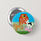 Barnyard Party Ronde Button 5,7 Cm (Voorkant /achterkant)