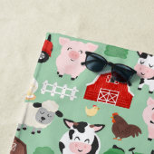 Barnyard Pattern Boerderij Dier Schattige Kind Strandlaken (In situ)