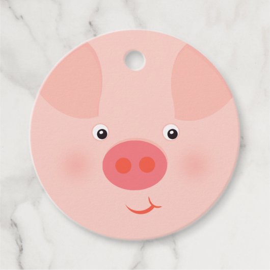 Barnyard Piggy Bedankjes Labels (Voorkant)