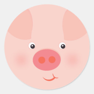Barnyard Piggy Ronde Sticker