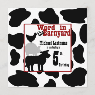 Barnyard verjaardagsfeestje kaart
