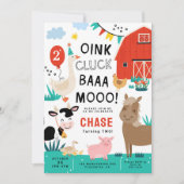 Barnyard verjaardagsfeestje kaart (Voorkant)