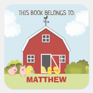 Barnyard Vierkante Sticker