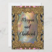 Barok Barnetcue formele bruiloft uitnodiging (Achterkant)