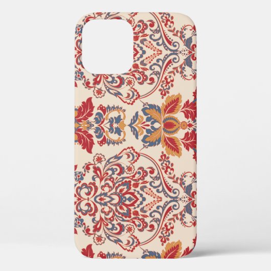 Barok Bloemen behangontwerp Case-Mate iPhone Case (Achterkant)