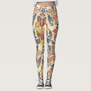 Barok Bloemen:  klassiek behang. Leggings