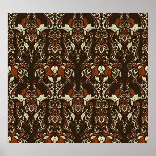 Barok Bloemen: Klassiek  behang Poster