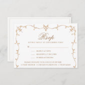 Barok Crest | Monogram RSVP | Maaltijdopties (Voorkant / Achterkant)