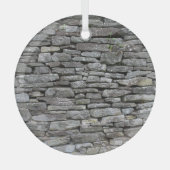 Barok Damask: Luxe bloemmotief Glas Ornament (Voorkant)