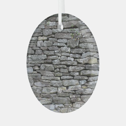 Barok Damask: Luxe bloemmotief Glas Ornament (Voorkant links)