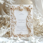 Barok Elegance Bruiloft Lijst Uitnodiging