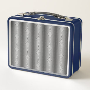 Barok floreel patroon met rand grijs