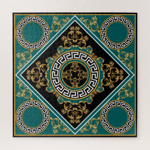 Barok goud: zwarte elegantie legpuzzel