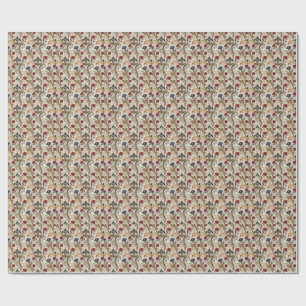 Barok Gouden Fleur-de-Lis & Rozen Bloemendamasker Cadeaupapier