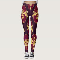 Barok gouden schans magenta patroon