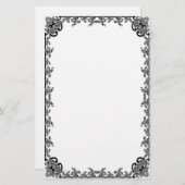 Barok in zwart Briefpapier (Voorkant / Achterkant)