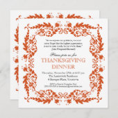 Barok Leafy Lijst Invitation Kaart (Voorkant / Achterkant)