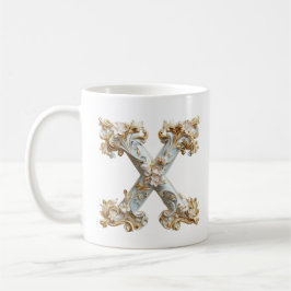 Barok Letter 'X' Mok voor een Koffie Prinses