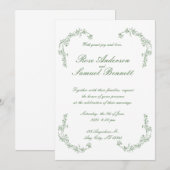 Barok Lijst bruiloft uitnodiging (Voorkant / Achterkant)