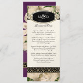 Barok  Lily Gold Formal Wedding Menu (Voorkant / Achterkant)