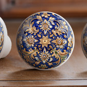 Barok Majestueuze bloemenkeramische knop Pull