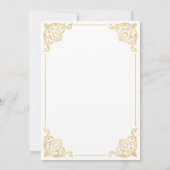 Barok Nikah Goud Islamitisch Moslim Bruiloft Kaart (Achterkant)