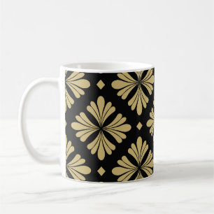 Barok ornament, bloemig patroon. koffiemok