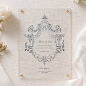 barok Ornament Elegante bruiloft Kaart