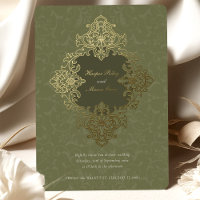 Barok Ornament Gouden bruiloft
