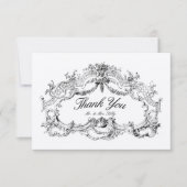  barok rococo bloemblaadje altaar grens bedankkaart (Voorkant)