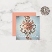 barok Roos Notitiekaartje (Voorkant / Achterkant in situ)