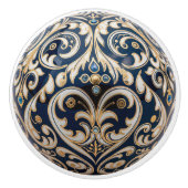 Barok Royal Midnight Keramische knop Pull (Voorkant)