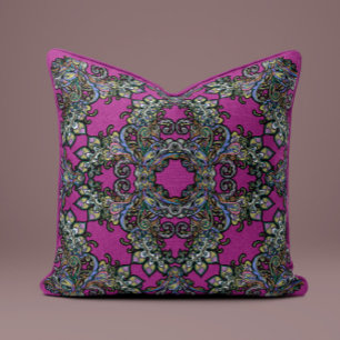 Barok Splendor Kussen in Fuchsia