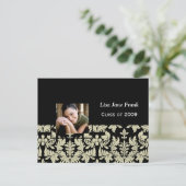 Barok uitnodigingskaarten voor eindexamenfeest uitnodiging briefkaart (Staand voorkant)