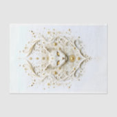 Barok Wit & Goud Effect Cat AU6 Decoupage Tissuepapier (Voorkant)