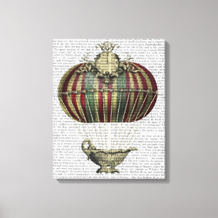 Barokballon met klok canvas afdruk