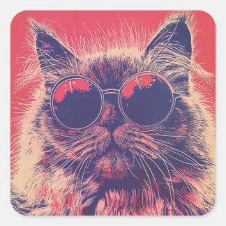 Barokbassist: De angstige Himalaya Vierkante Sticker